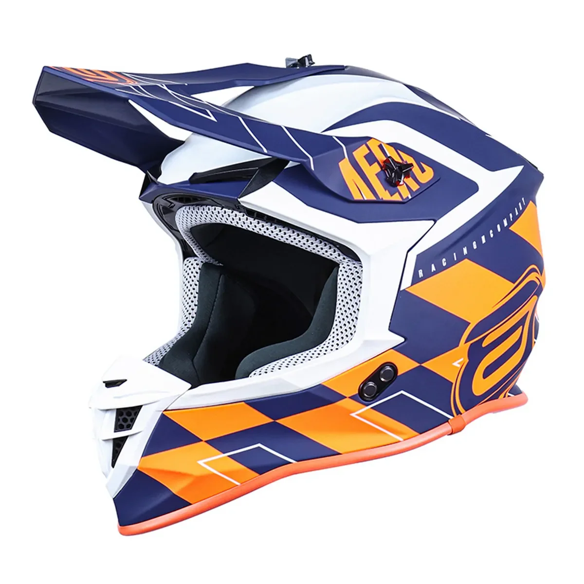 Capacete ASW R3 Victorious Azul Marinho/Laranja/Branco - Spinelli